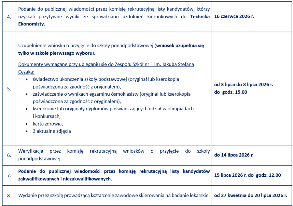 rekrutacja terminy cz2